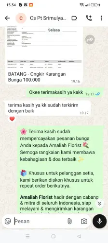 Testimonial Papan Bunga tanah abang