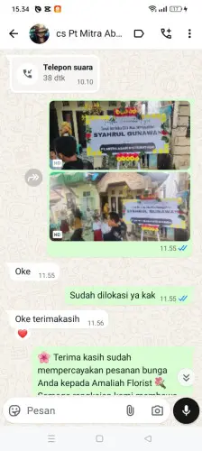 Testimonial Papan Bunga tanah abang